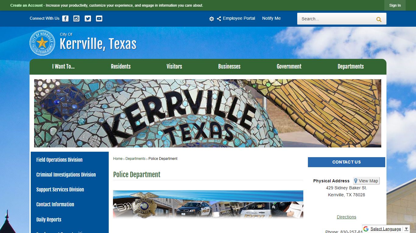 Police Department | Kerrville TX - Official Website